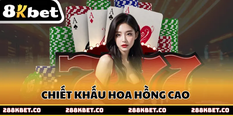 Chiết khấu hoa hồng cao khi trở thành đối tác của 8kbet
